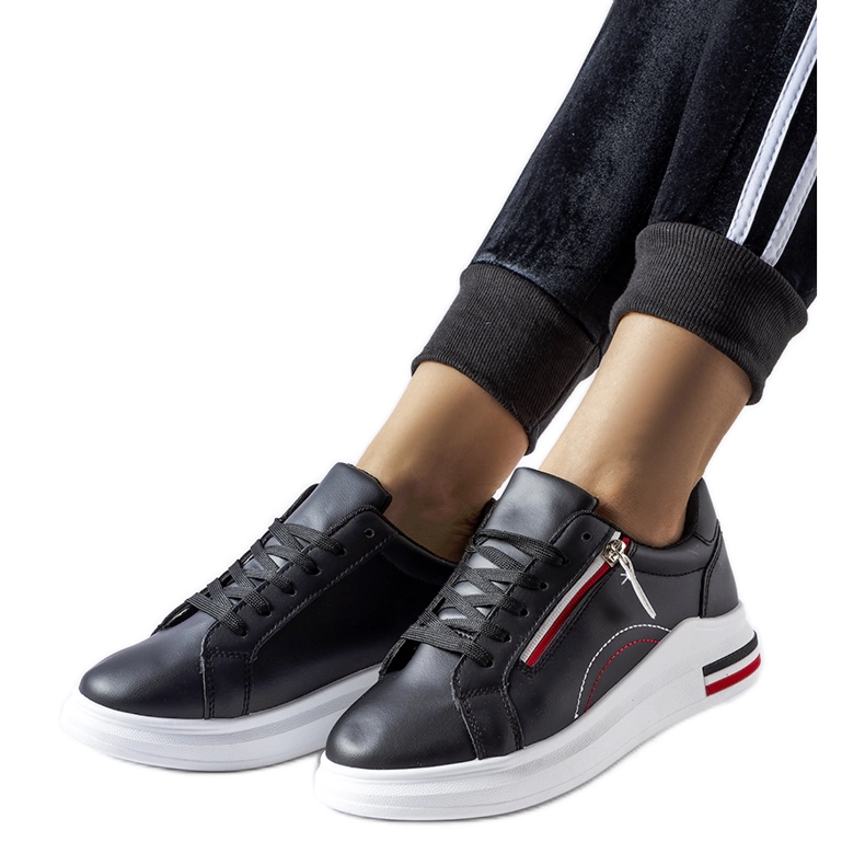 Inna Anaunia black sneakers with a white sole Inna Anaunia black sneakers with a white sole