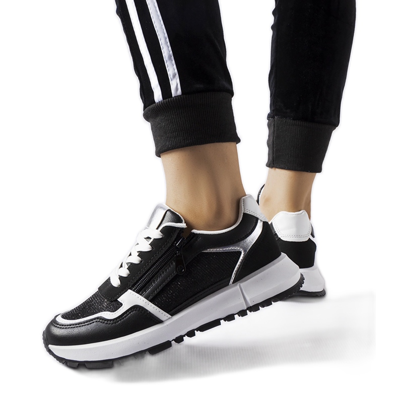 Black decorative Camuzzoni sneakers