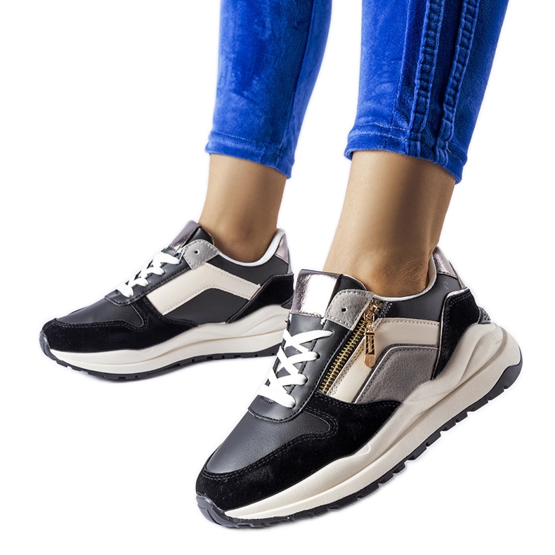 White and black Cecchi sneakers