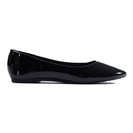 Shelovet women's black patent ballet flats