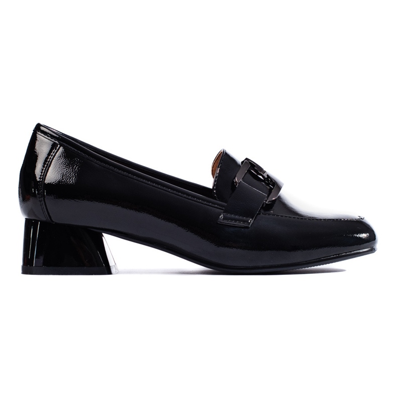 Vinceza patent-leather women's high-heeled shoes black Vinceza patent-leather women's high-heeled shoes black