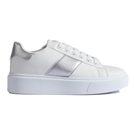 White women's sneakers on the Shelovet platform