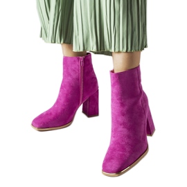Pink Cheney high-heeled ankle boots
