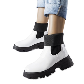 Breolungi white slip-on worker boots Breolungi white slip-on worker boots