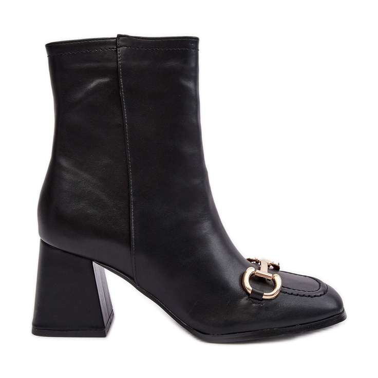PH2 Leather High Heel Ankle Boots With Decoration, Black Pamelinta PH2 Leather High Heel Ankle Boots With Decoration, Black Pamelinta