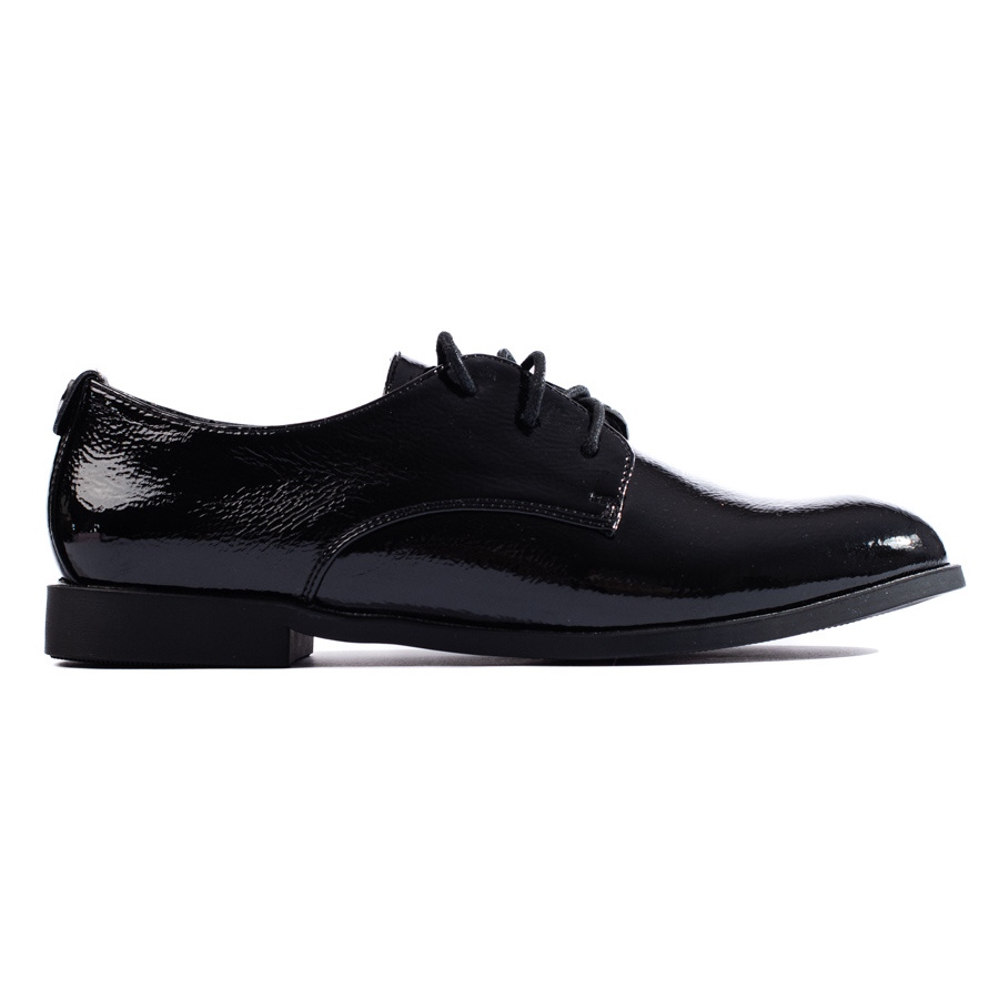 Women's black patent leather oxford shoes sales
