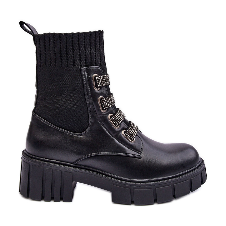 Worker Boots With Elastic Upper Black Kasseis