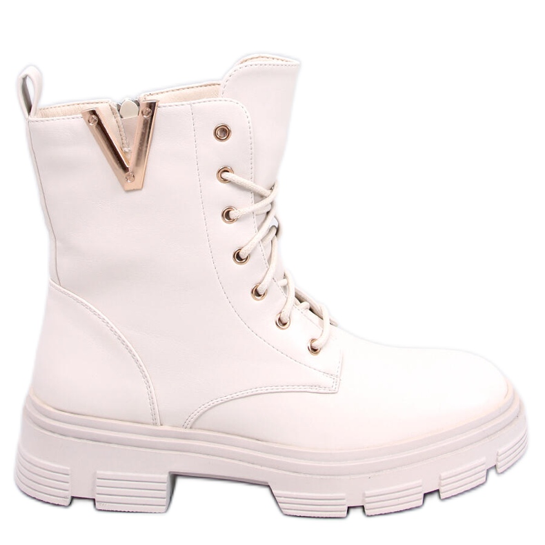 Clend Beige military lace-up ankle boots Clend Beige military lace-up ankle boots