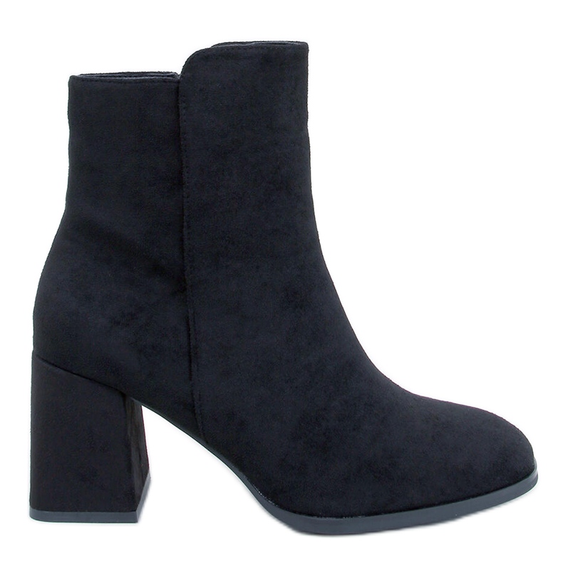 Weish Black smooth high-heeled ankle boots Weish Black smooth high-heeled ankle boots