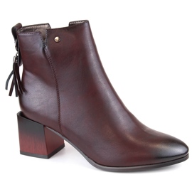 Women's burgundy insulated ankle boots Jezzi red