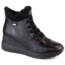 Black Women's insulated wedge boots Jezzi