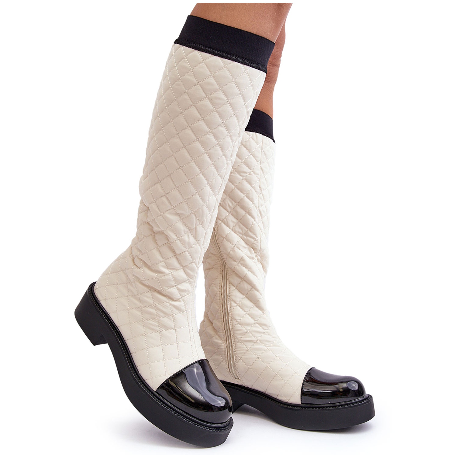 Quilted over the knee boots discount