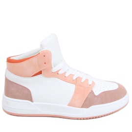 Clowsi Orange high-top sneakers white