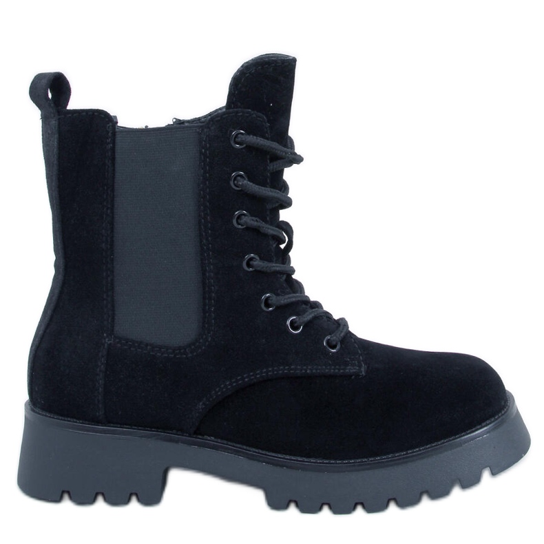 Franti Black lace-up Chelsea boots