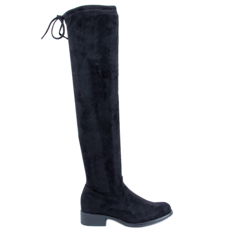 Meyers Black suede over-the-knee boots