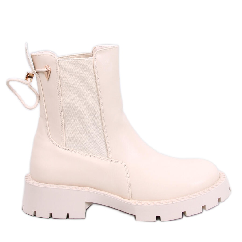 Fonoi Beige women's Chelsea boots