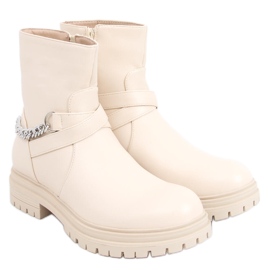 Boots with chain Cindy Beige Boots with chain Cindy Beige