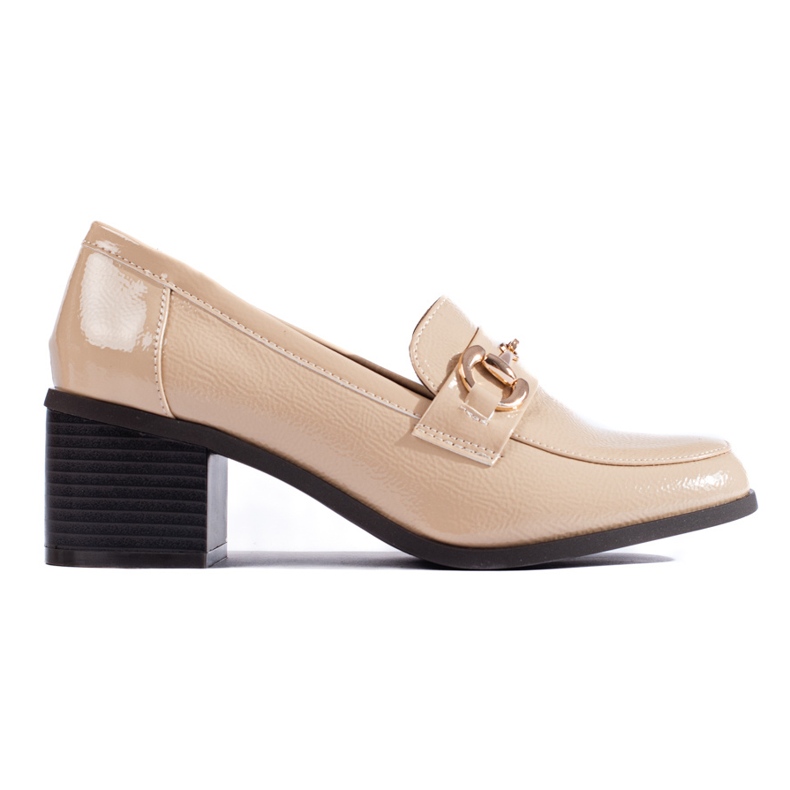 Patent beige Shelovet high-heeled shoes Patent beige Shelovet high-heeled shoes