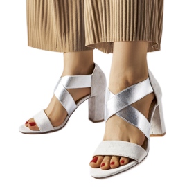 Inna Gray high heel sandals from Gravago grey