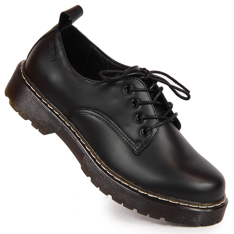 Women's black oxford shoes Big Star II274107 - Main Image