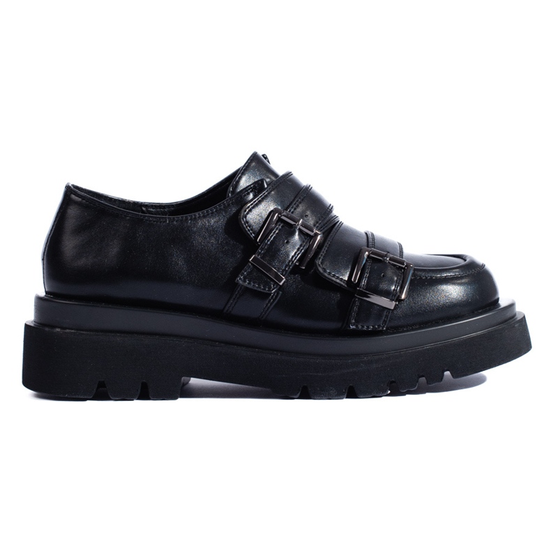 Black shoes with a thick Shelovet sole