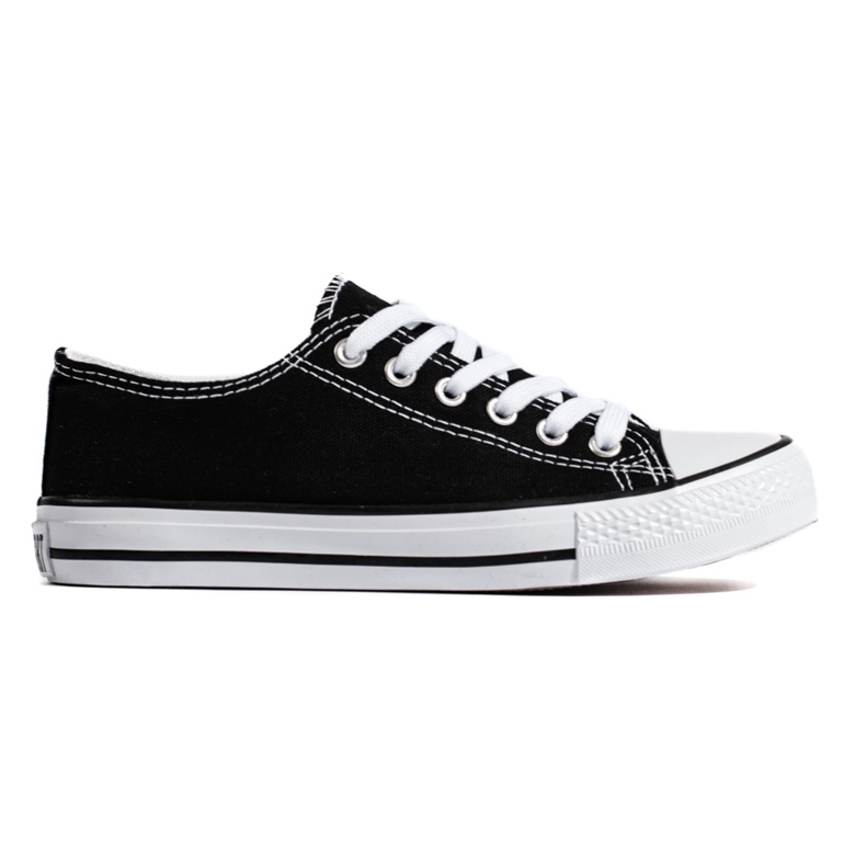Black classic women's sneakers by Shelovet