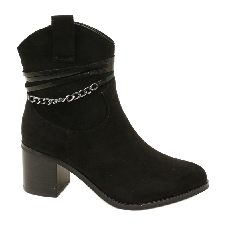 M.Daszyński Women's suede boots insulated with black chain M.Daszyński Women's suede boots insulated with black chain