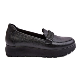 Leather Platform Shoes With Decoration, Black Lemar Lehira Leather Platform Shoes With Decoration, Black Lemar Lehira