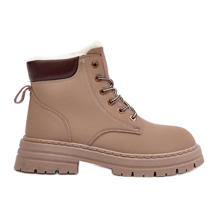 Women's Fur-Insulated Trappers, Dark Beige Fenan