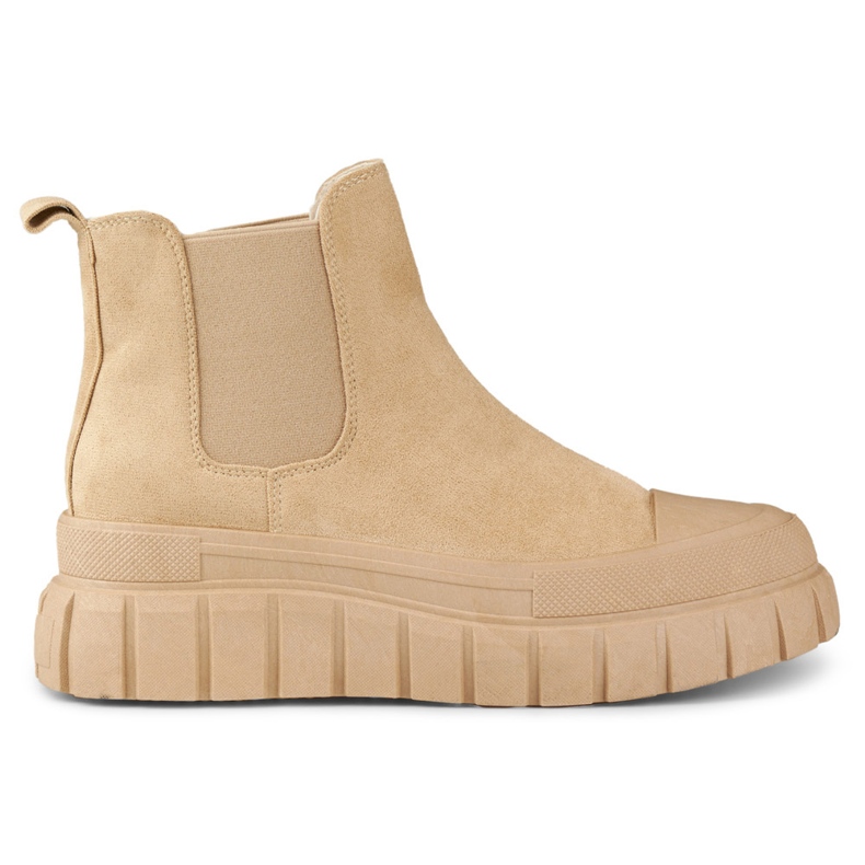 Dark beige sports women's Chelsea boots