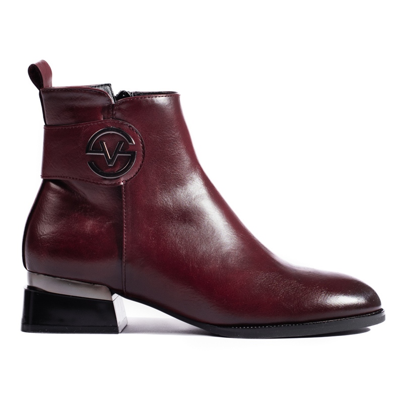 Vinceza women's burgundy ankle boots red Vinceza women's burgundy ankle boots red