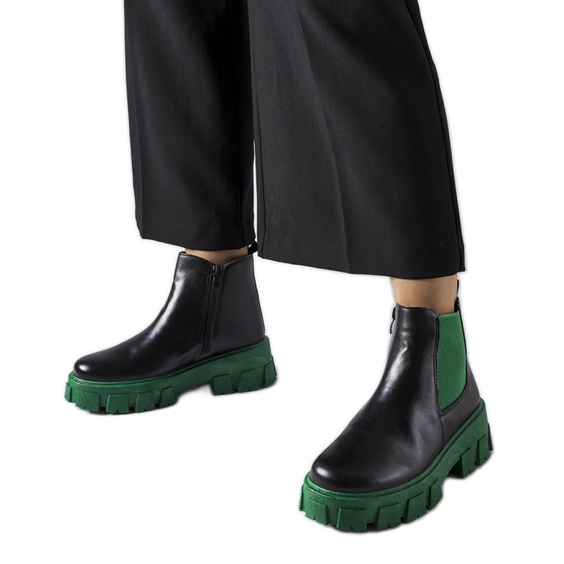 Black and green massive Petronio ankle boots Black and green massive Petronio ankle boots