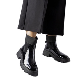 Breolungi black slip-on worker boots Breolungi black slip-on worker boots