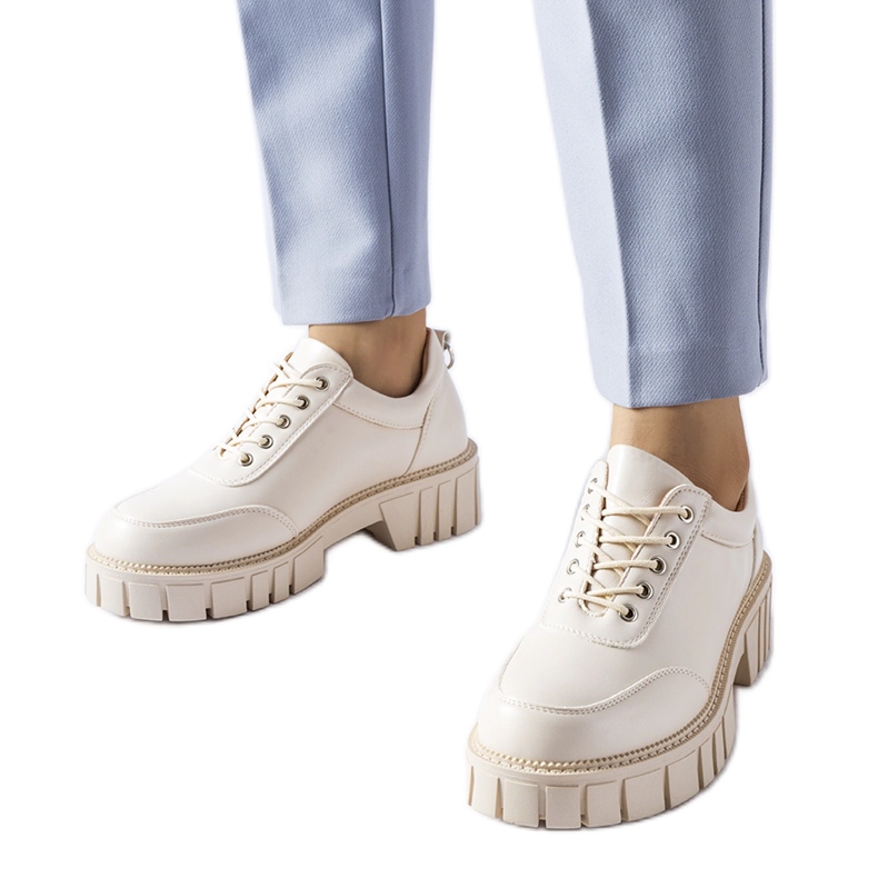 Beige elegant classic Severino shoes