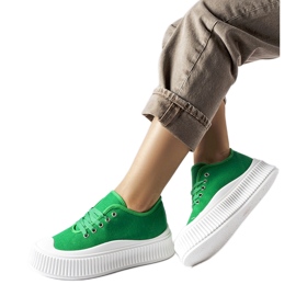 Green Rina platform sneakers