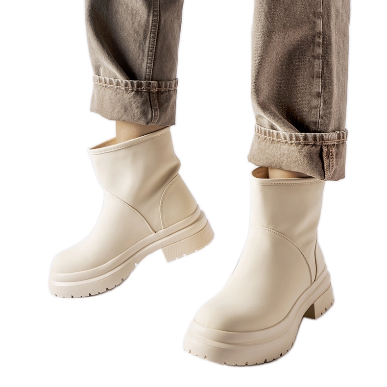 Inna Beige rubber insulated Clotilde ankle boots Inna Beige rubber insulated Clotilde ankle boots