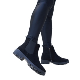 Black insulated eco-suede Saber boots