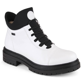 Waterproof, comfortable, insulated women's ankle boots, white, Rieker Tex Y3163-80