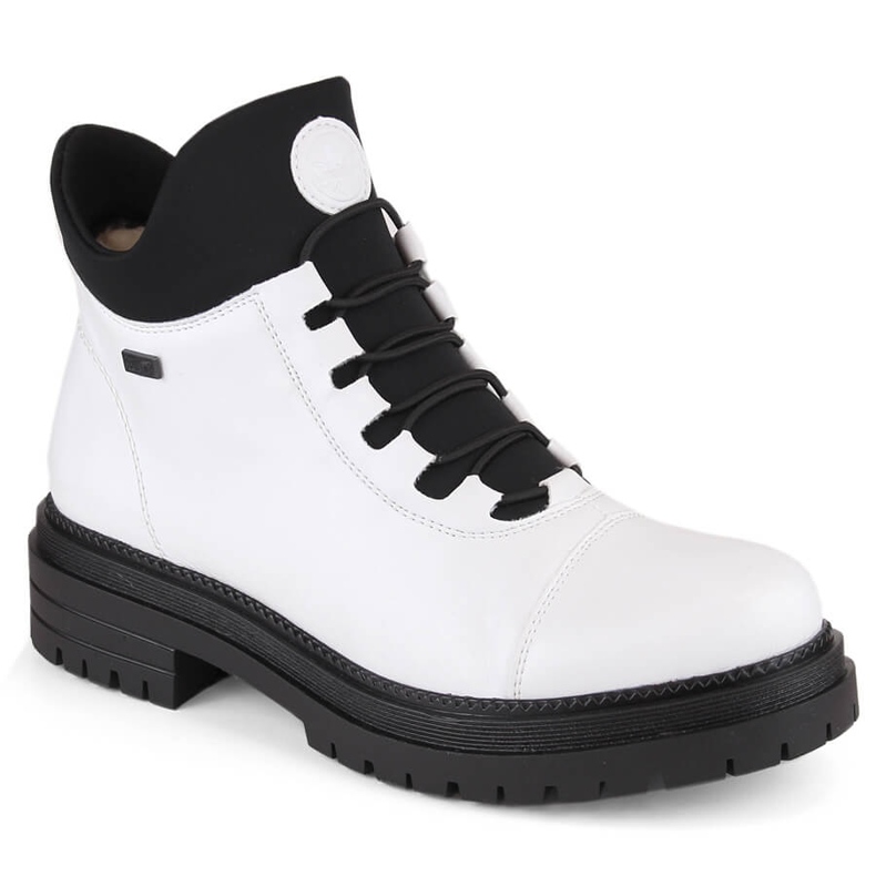 Waterproof, comfortable, insulated women's ankle boots, white, Rieker Tex Y3163-80 Waterproof, comfortable, insulated women's ankle boots, white, Rieker Tex Y3163-80