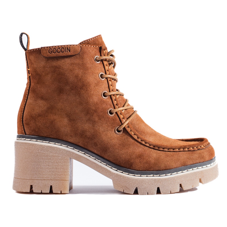 Goodin Camel Shelovet lace-up suede ankle boots brown Goodin Camel Shelovet lace-up suede ankle boots brown