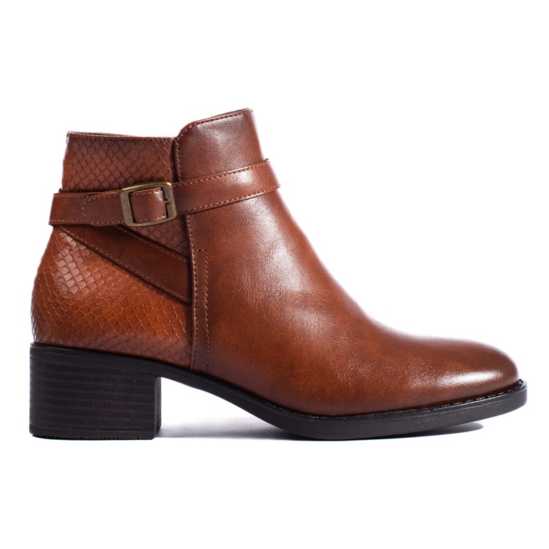 W. Potocki Potocki black women's high-heeled ankle boots brown W. Potocki Potocki black women's high-heeled ankle boots brown