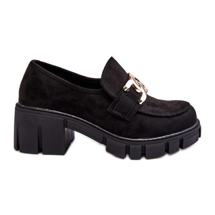 Vinceza Suede Women's Shoes With Decoration, Black Rullenes