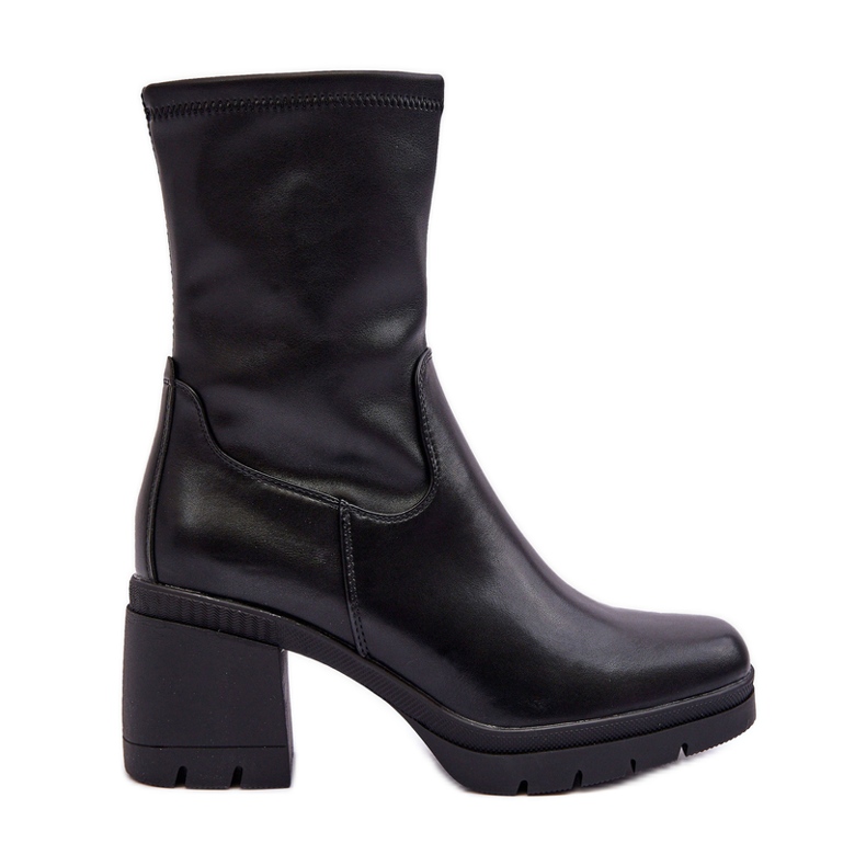 Sergio Leone Women's Leather Ankle Boots With Massive High Heels, Black Fllavie Sergio Leone Women's Leather Ankle Boots With Massive High Heels, Black Fllavie