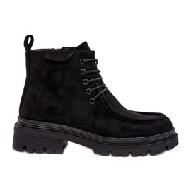 Women's Ankle Boots with Zipper, Black Apolosi