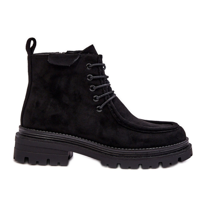 Women's Ankle Boots with Zipper, Black Apolosi