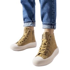 Dark beige warm sneakers Big Star MM274026 Dark beige warm sneakers Big Star MM274026