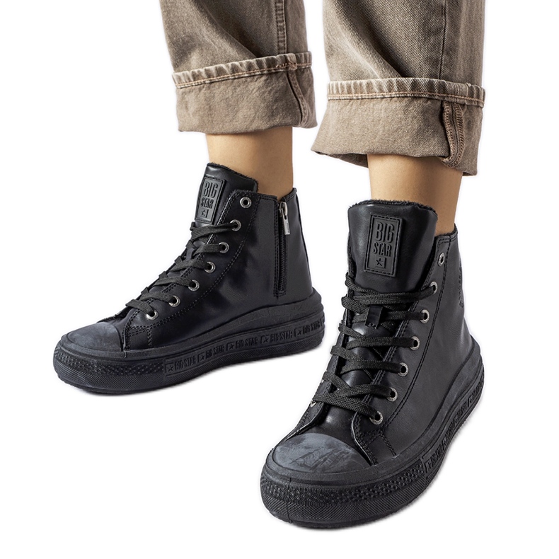 Black insulated sneakers Big Star MM274023