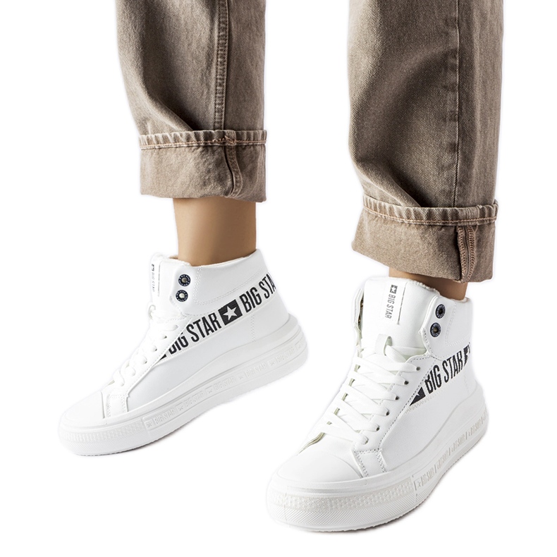 White insulated sneakers Big Star MM274009