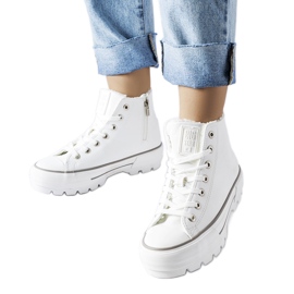 White high-top sneakers Big Star MM274037 White