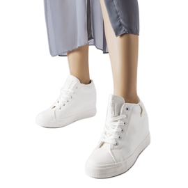 White Big Star MM274002 wedge sneakers